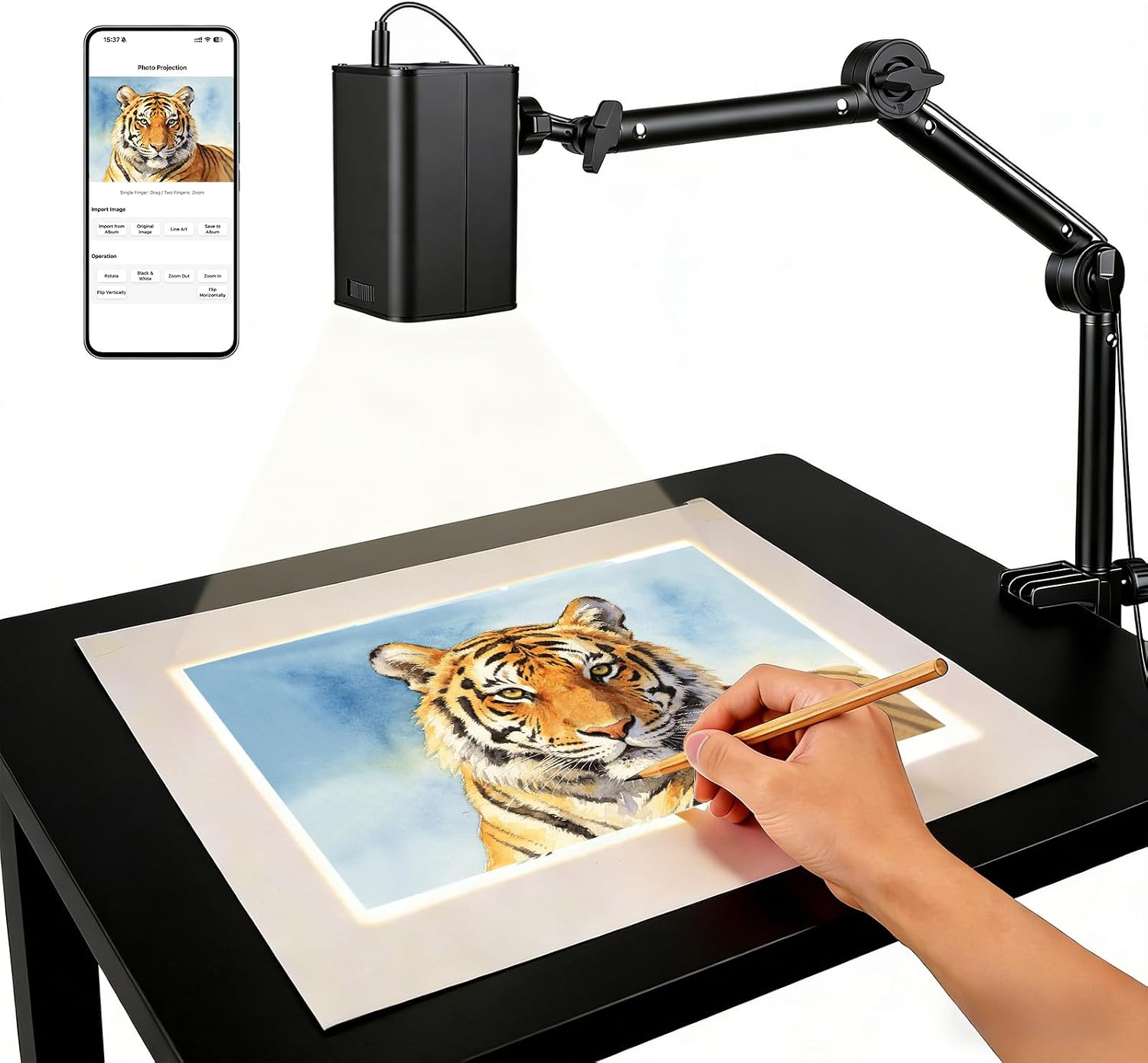 Art Projector for Tracing and Drawing - 5G Wifi & App-Free Web Control