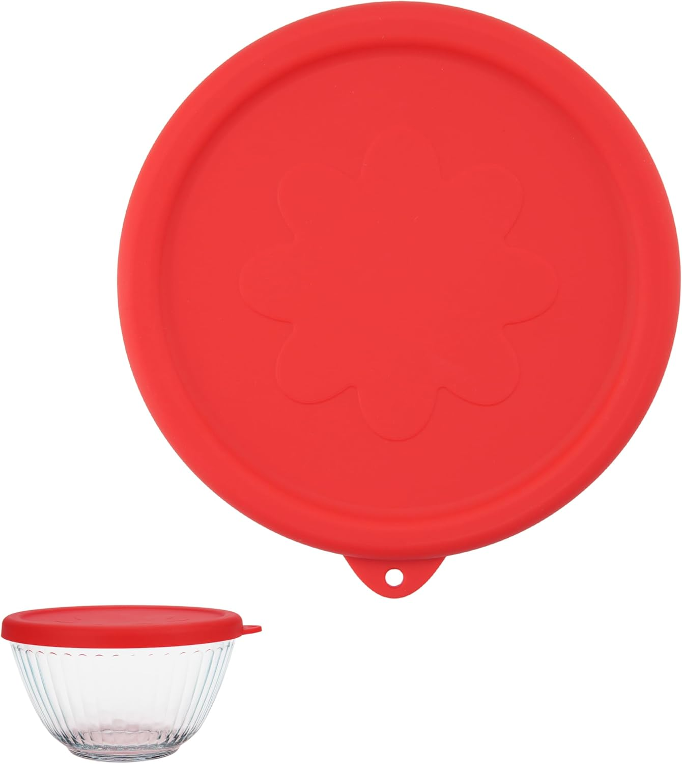 Silicone Replacement Lids for Pyrex 7401-S 3-Cup Sculpted Glass & Tinted Glass Bowls Mixing Bowls, 1-Pack (Only Lid)