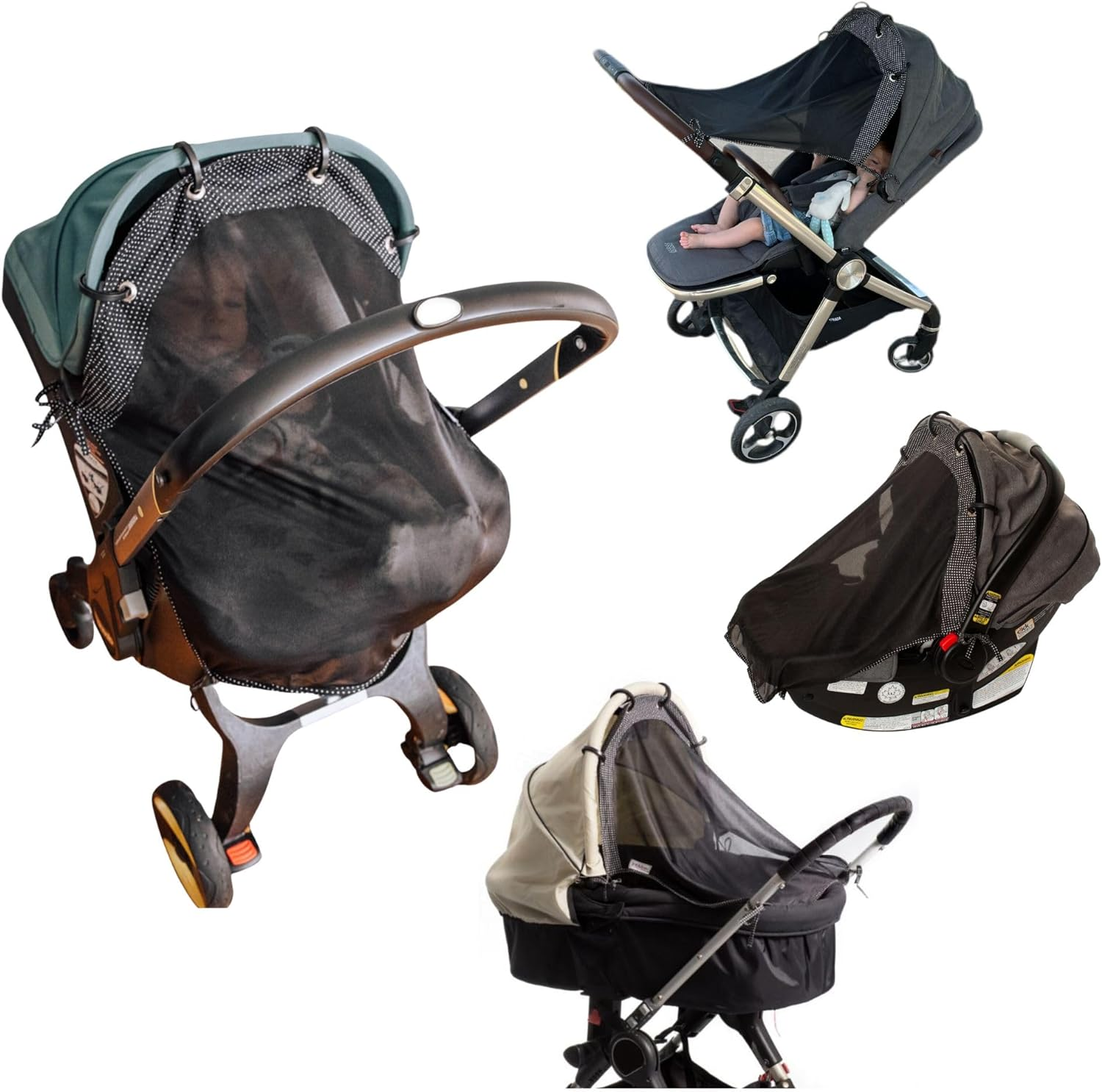 Sun Shade for Strollers (Long). Universal Adjustable SPF 30+ Sunshade with Se... - Picture 12 of 16