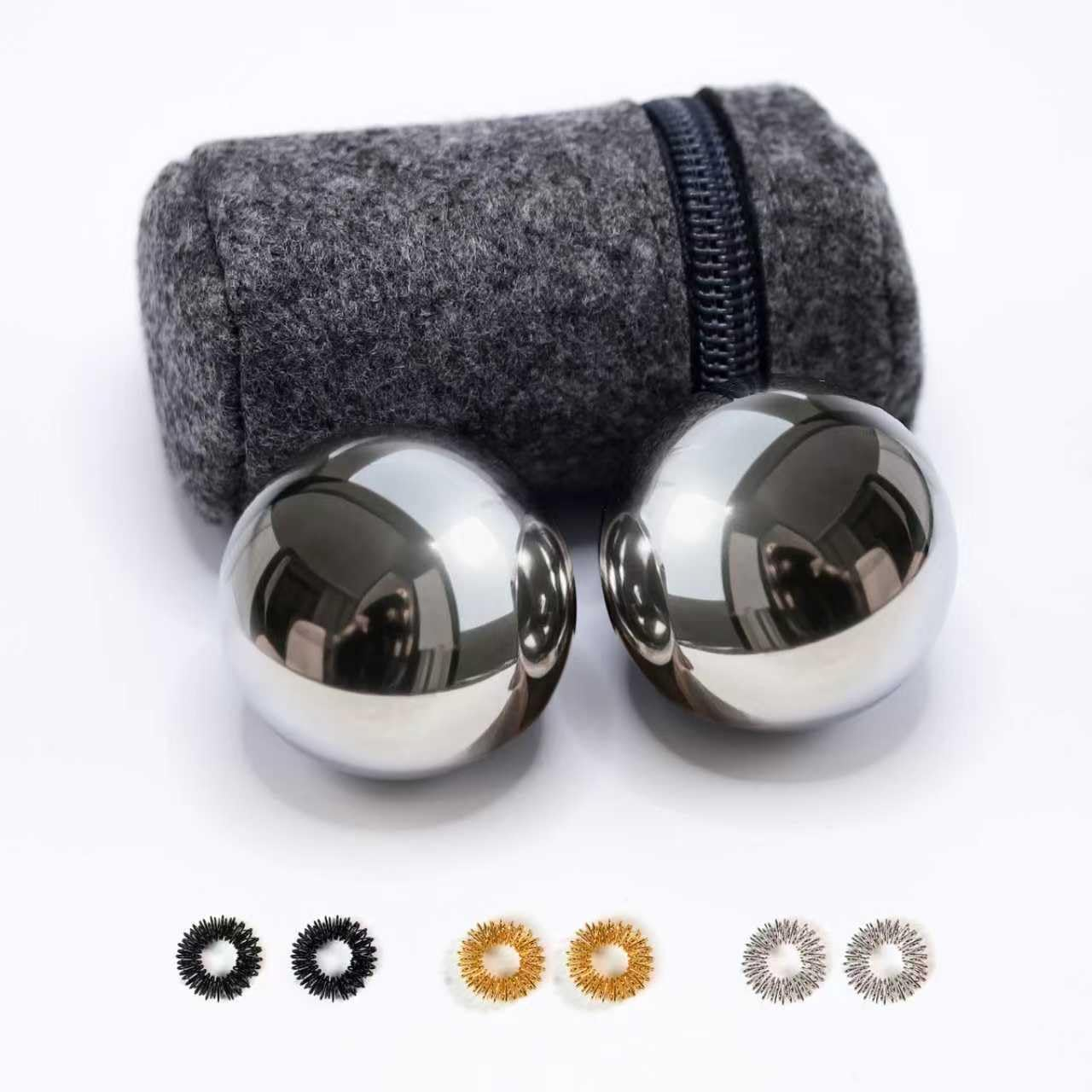 1.5-Inch Stainless Steel Chiming Baoding Balls Chinese Balls for Hand Therapy, Exercise & Stress Relief (1.5Inch)