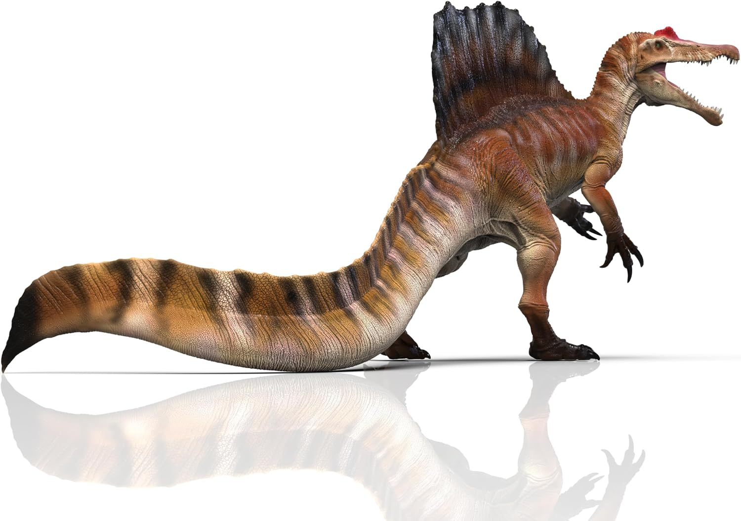 18" Spinosarus Prehistoric Dinosaur Models - Realistic Dino Figurine Dino Play Toy for Display with Movable Jaw Deluxe
