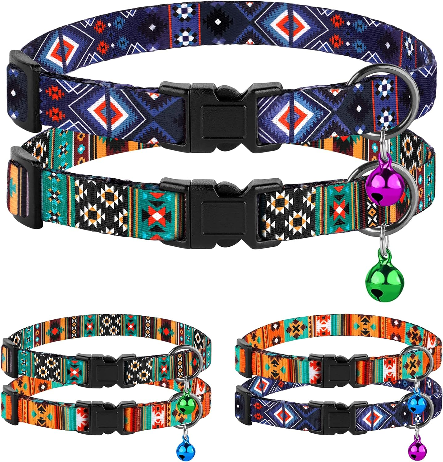 Cat Collar Breakaway 2PCS Adjustable Pattern Tribal Aztec Southwest Safety Pe... - Picture 10 of 13