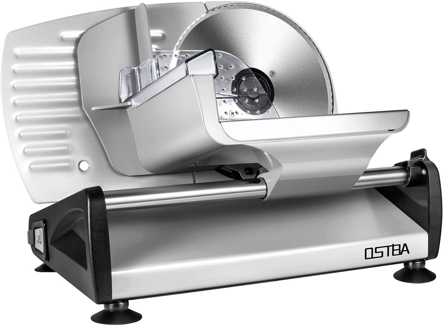 Cortadora de fiambres eléctrica, cortadora de alimentos de 200 W con corte de 0 a 15 mm