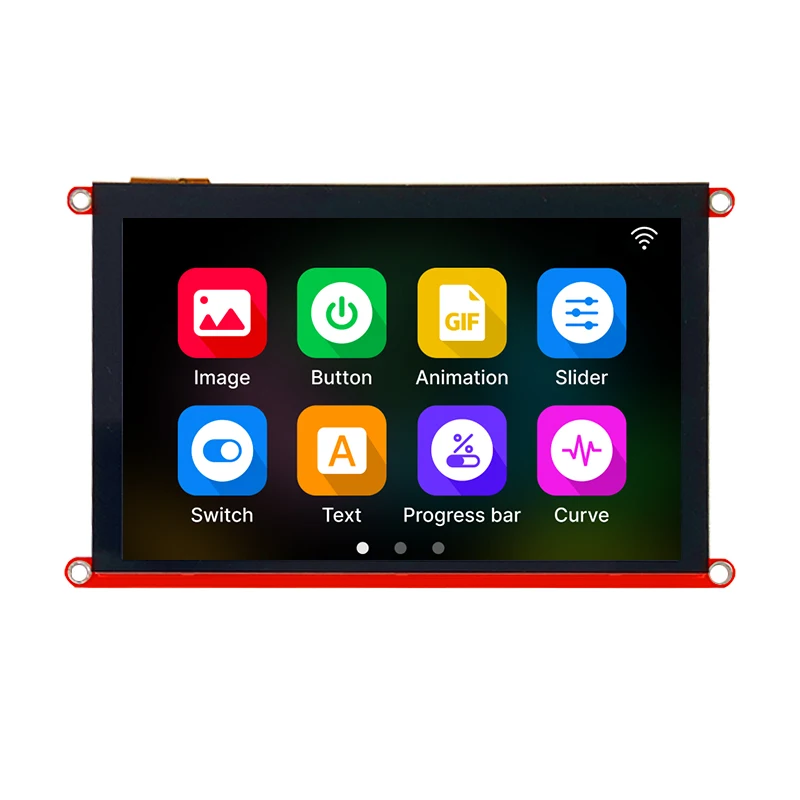 HMI interface screen 5.0 inch capacitive touch IPS or without touch 800x480 400MHz dominant frequency software editing