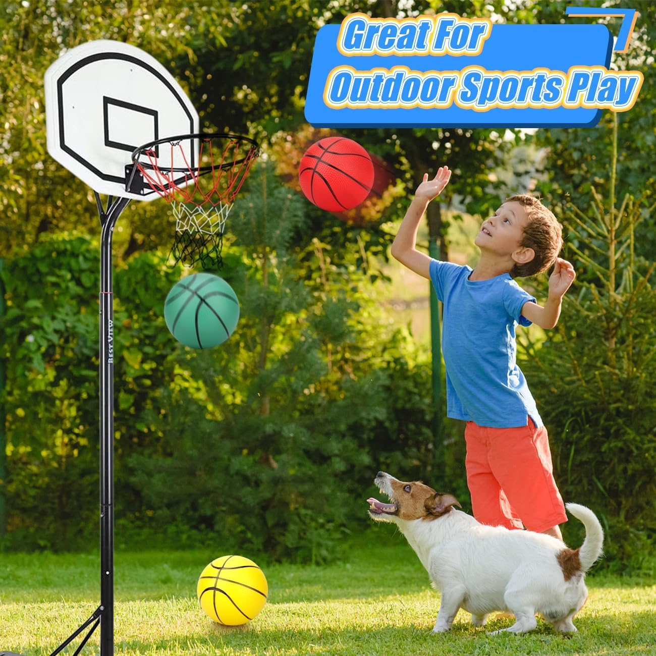 5 Inch PVC Mini Basketball for Indoor Hoops, Soft 5" Rubber Small Replacement... - Picture 7 of 14