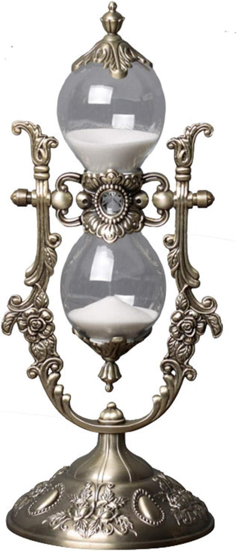 Hourglass Timer, 15 Minutes Embossed Golden Hourglass Timer,Used for Vintage Home Decoration, Office / Desk Decoration, Kitchen Wedding Gifts (P1-G42U-8VJR)