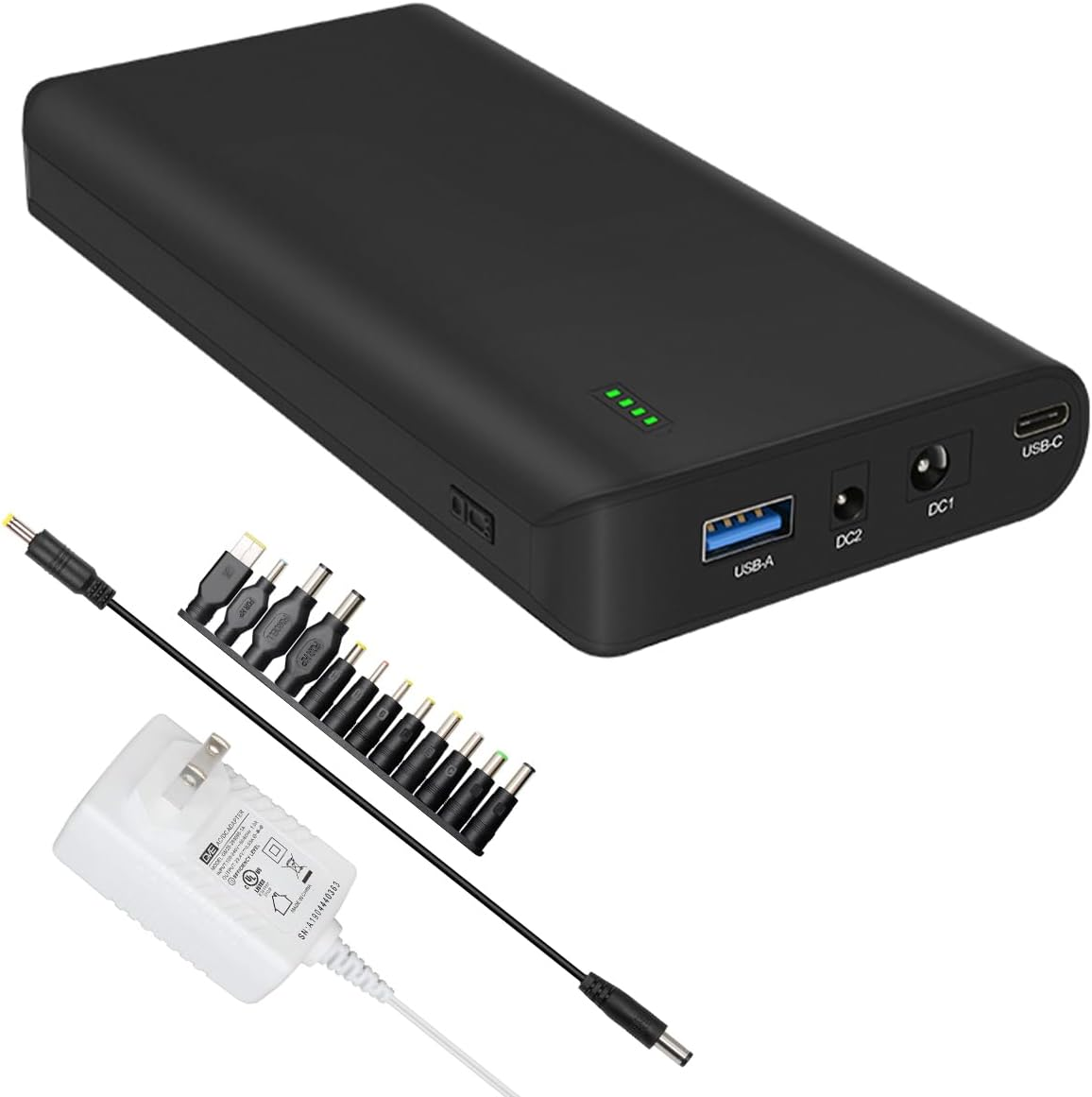 Talentcell Lithium Ion Battery Pack NB7102, Rechargeable 17500Mah 64.75Wh Li-Ion Power Bank with DC 24/19/5V and USB-C 5/9/12/15/20V Output for Laptop, Notebook, Smartphone, Camera and More