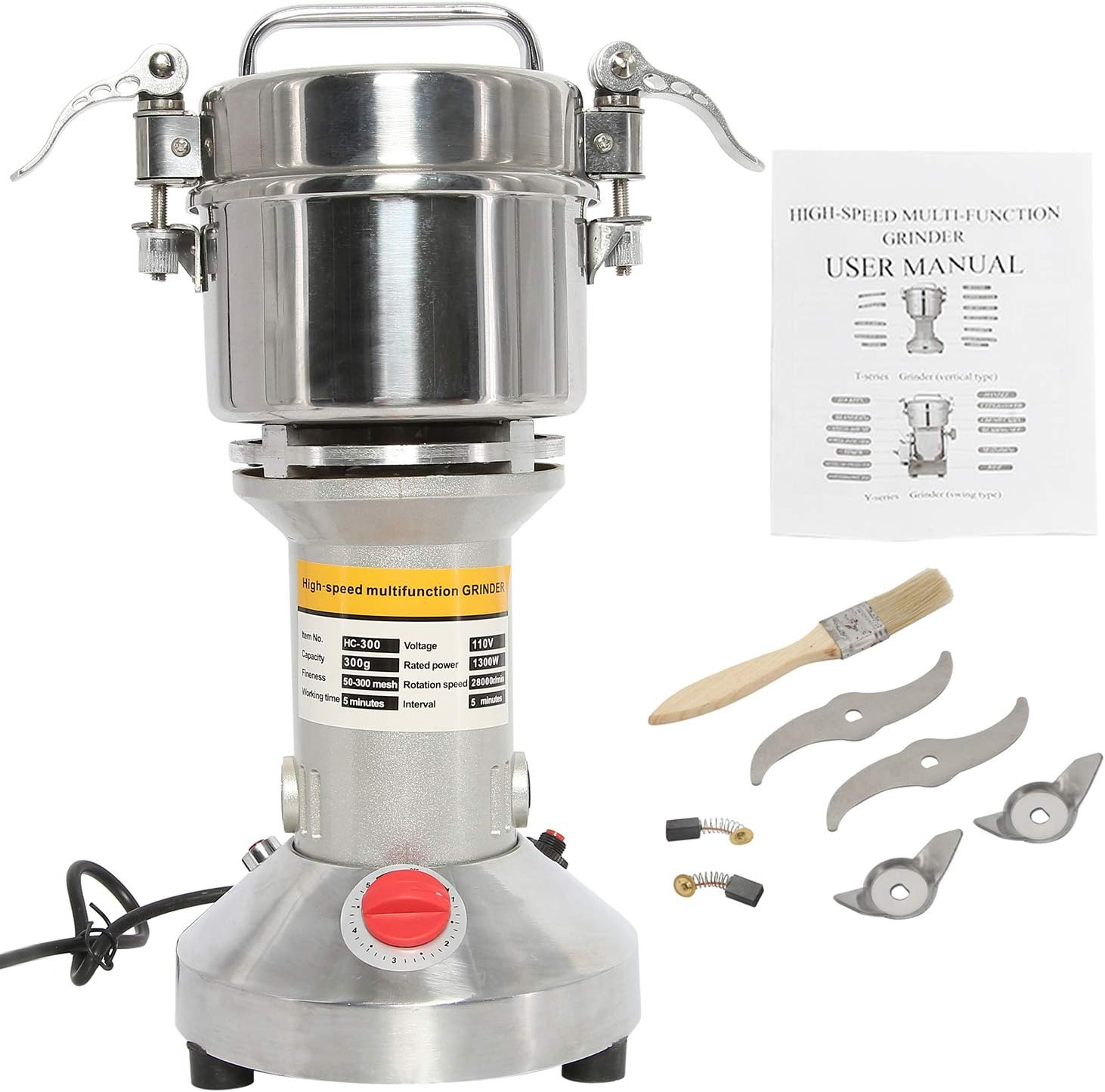 Yaemarine Electric Grain Mill Grinder 300G Spice - Herb - Coffee Grinder