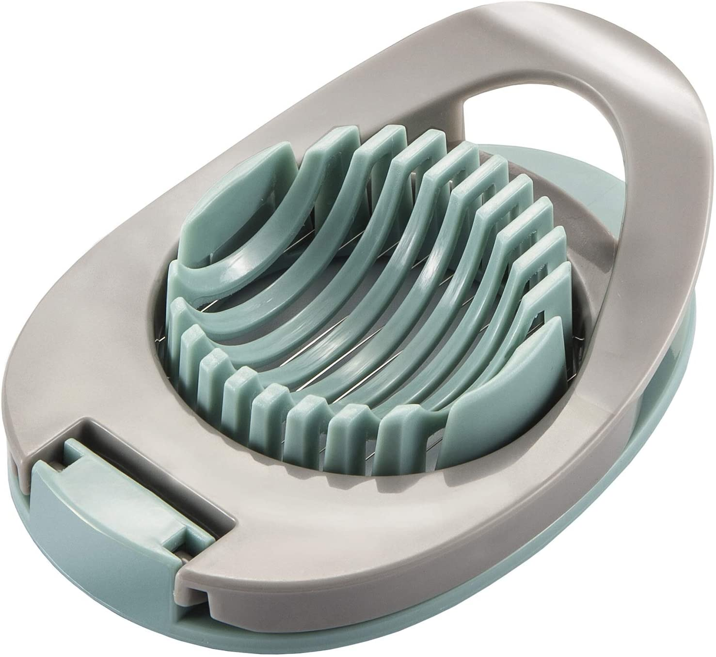 Egg Slicer for Boiled Eggs Strawberry Cutter with Stainless Steel Wire （Green）