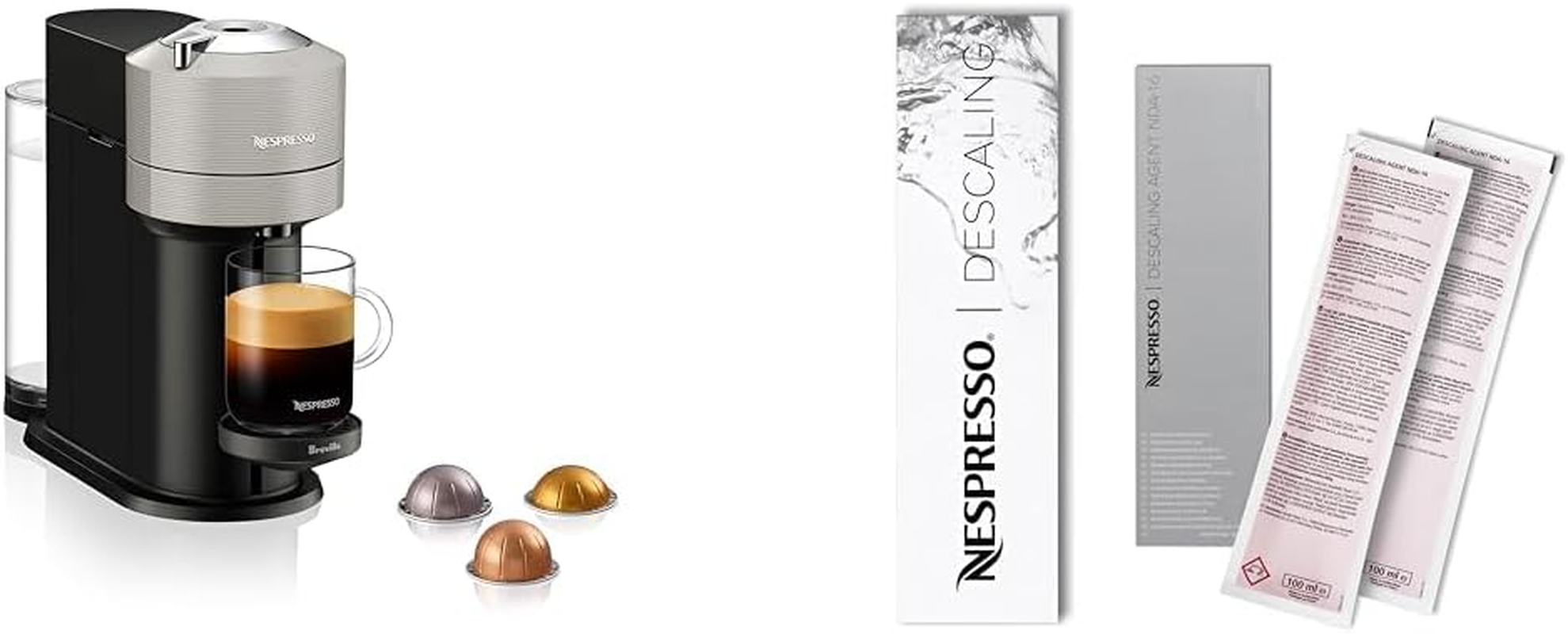 Vertuo Next Coffee & Espresso Maker by Breville, Light Grey Kit