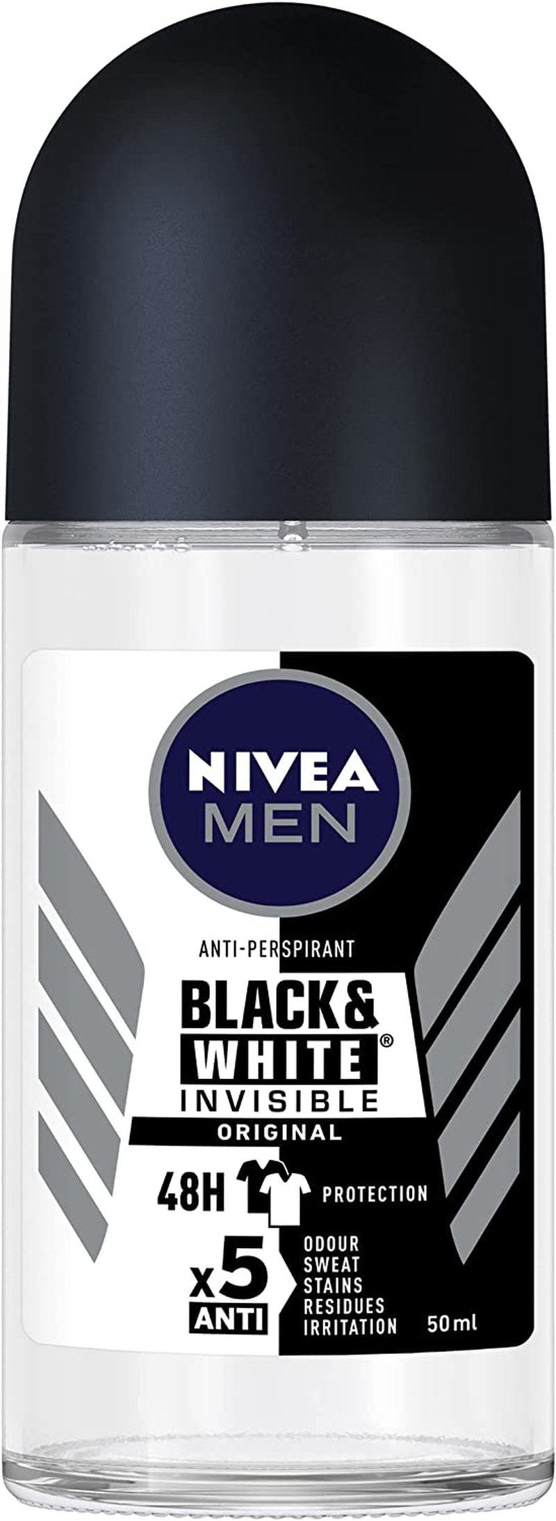 NIVEA MEN Invisible Black and White Roll on Antiperspirant Deodorant (50Ml), ... - Picture 8 of 8