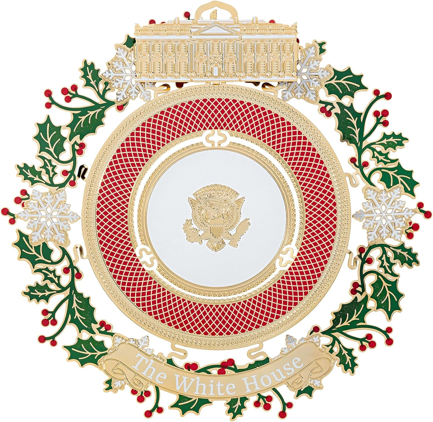 Official 2025 White House Christmas Ornament – Honors 150 Years of White House State Dinners, 24k Gold-Finished Brass, Includes Ribbon & Booklet, Collectible Gift in Keepsake Box, Made in USA