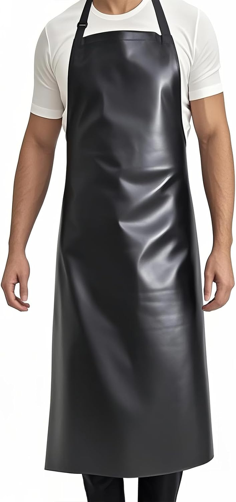 Heavy-Duty Waterproof Apron, Chemical Resistant Rubber Vinyl for Industrial, Lab,