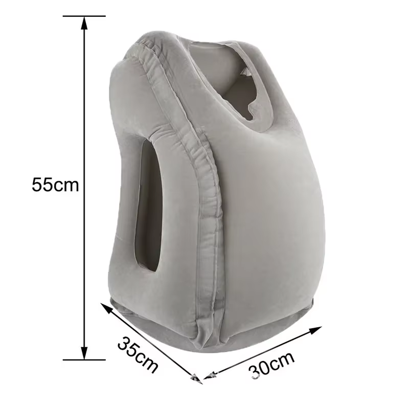 Upgraded Inflatable Travel Pillow Air Cushion Neck Chin Support for Plane Car