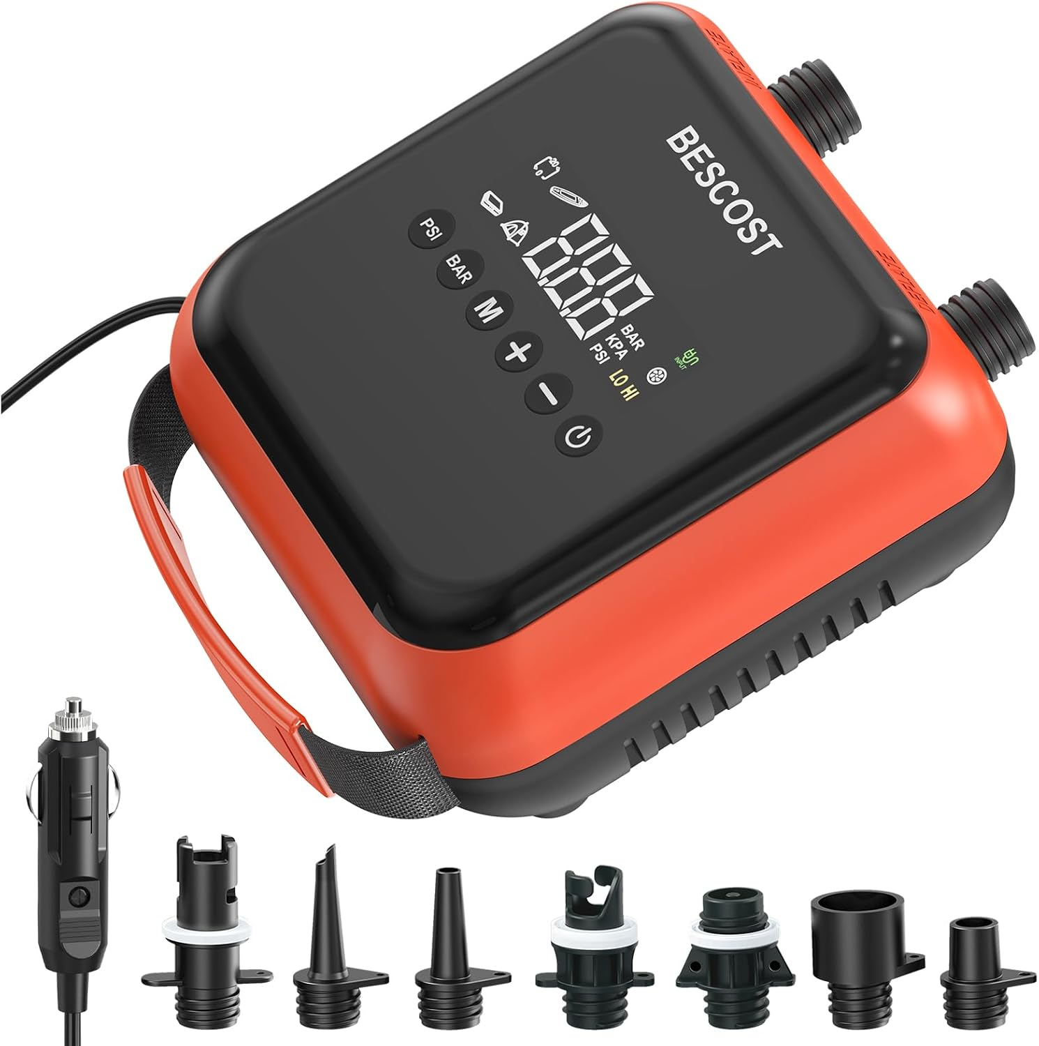20PSI Paddle Board Electric Pump, 12V Dual Stage SUP Pump & Deflator