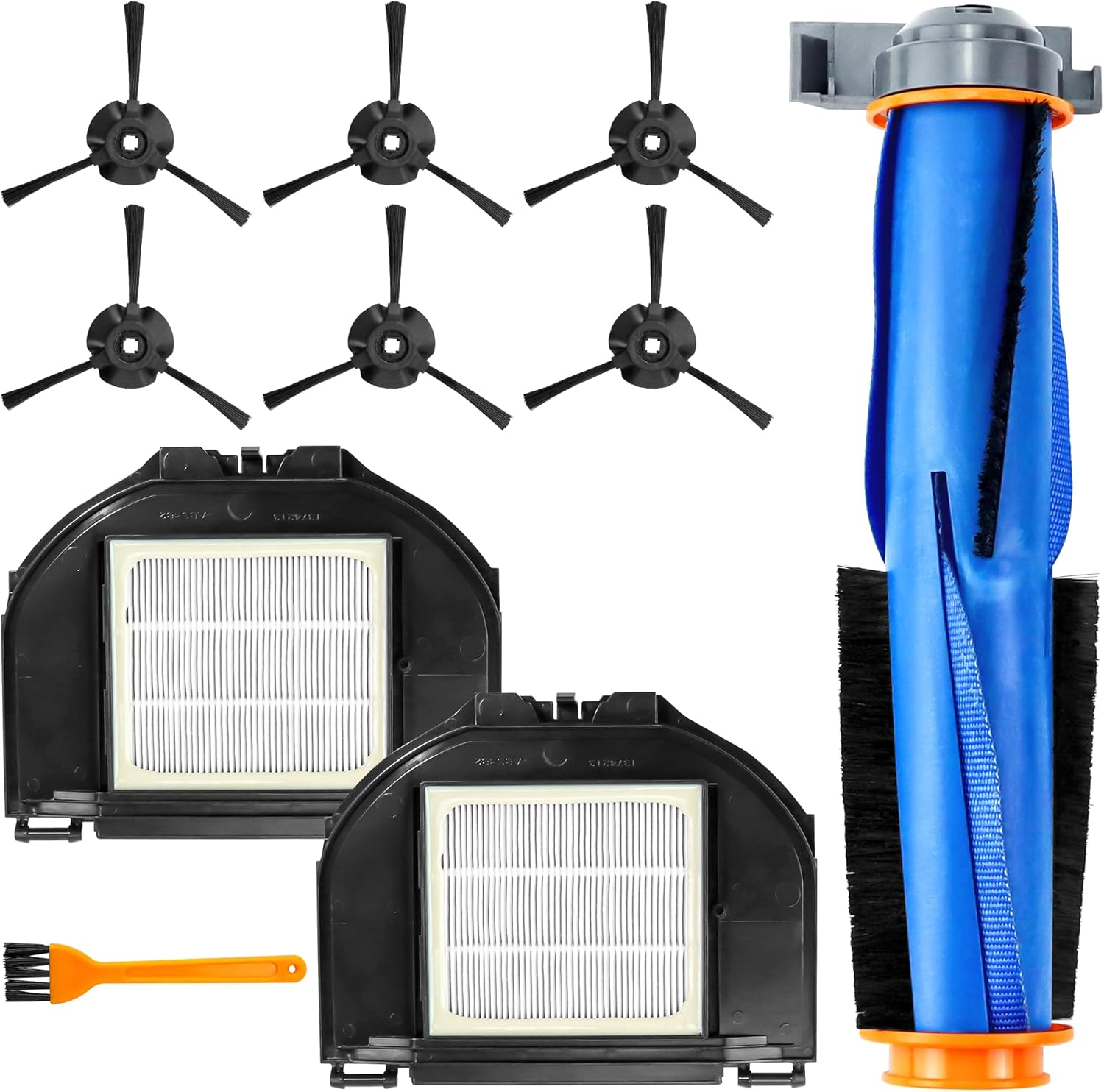 RV2310AE Replacement Parts Set Compatible with Shark AV2310AE RV2300S RV2320S UR2350AE Matrix Robot Vacuum 1 Main Brush Roller 6 Side Brushes 2 Filters LUXRILIX