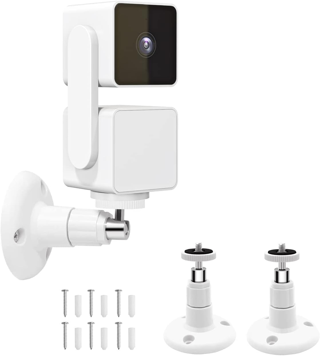 Wall Mount for Wyze Cam Pan V3 and Wyze Cam V4 and V3, 2 Pack 360 Degree Swivel Adjustable Bracket for Wyze Camera System (Wyze Camera Is Not Included)