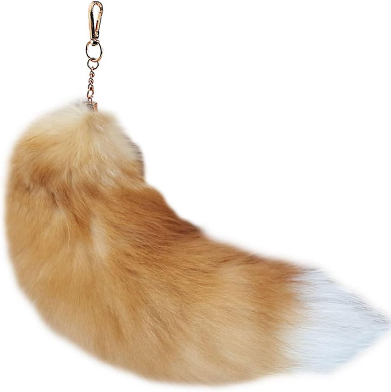 Fluffy Real Fox Fur Tail Keychain Tassel Bag Cosplay Tails Charm Handbag Accessory Hook Pendant