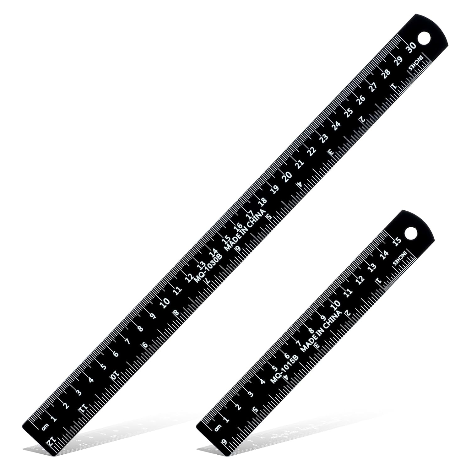 2 Pcs 12 Inch 6 Inch Metal Ruler Set Metal Rulers With Centimeters And Inches