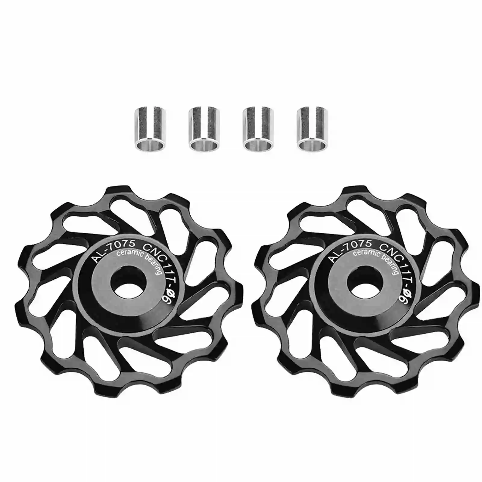 Rear Bearing Roller 1 Pair MEIJUN Ceramic Bearing Rear Pulley Wheel Bike Roller