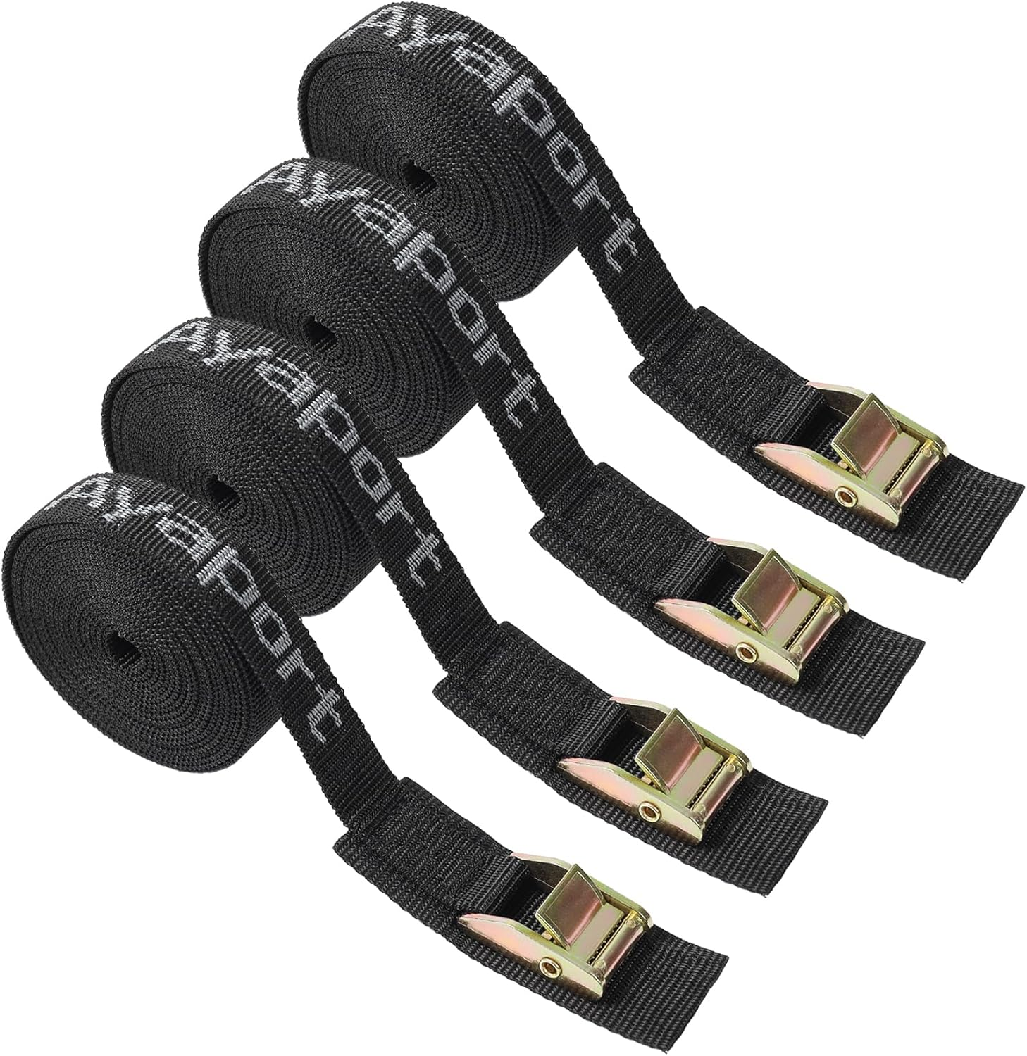 Cam Buckle Tie Down Straps Lashing Straps 2200lbs Break Strength Heavy Duty Car Roof Rack Strap for Kayak, SUP, Surfboard, Cargo, Motorcycle, Truck, Boat, Dirt Bike (1