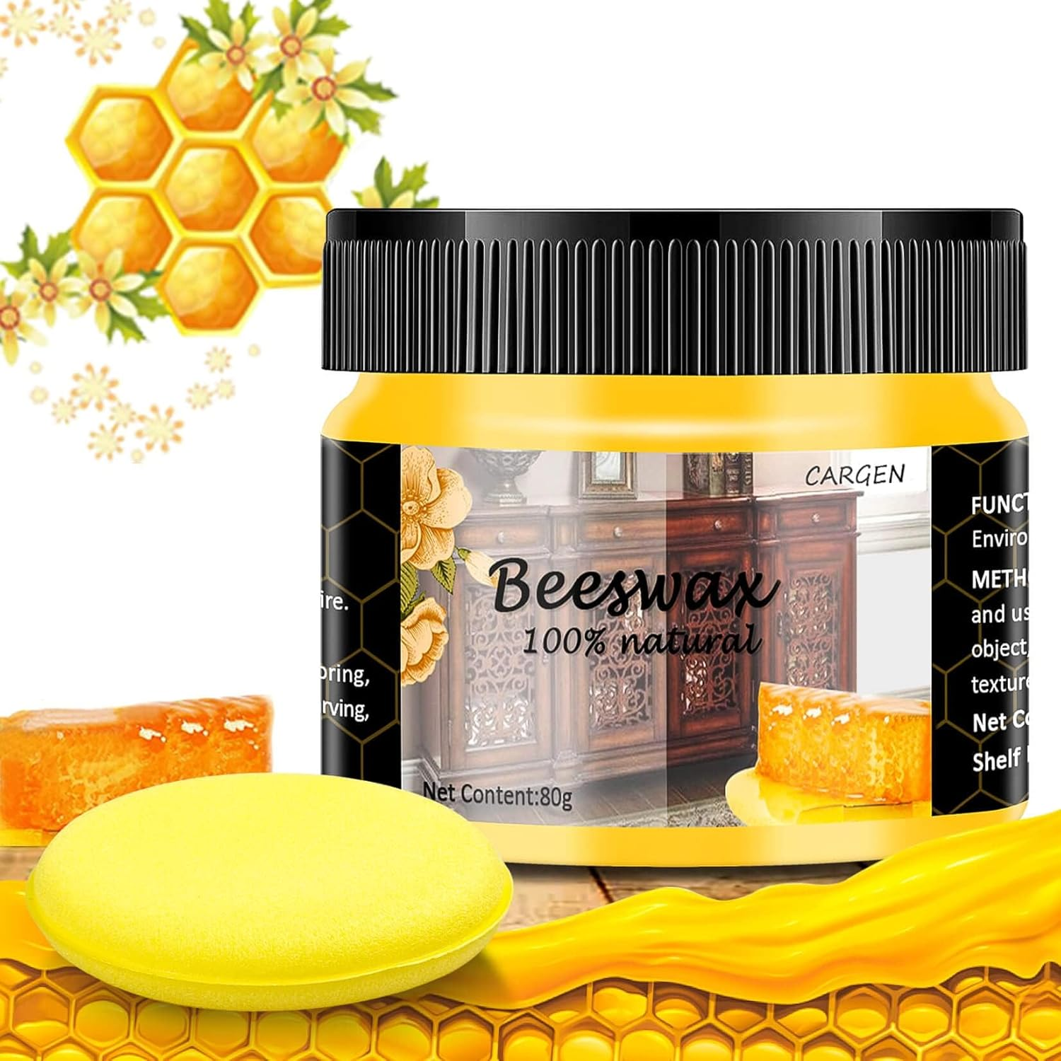 Cera de abejas para muebles, cera de abejas para condimentar madera