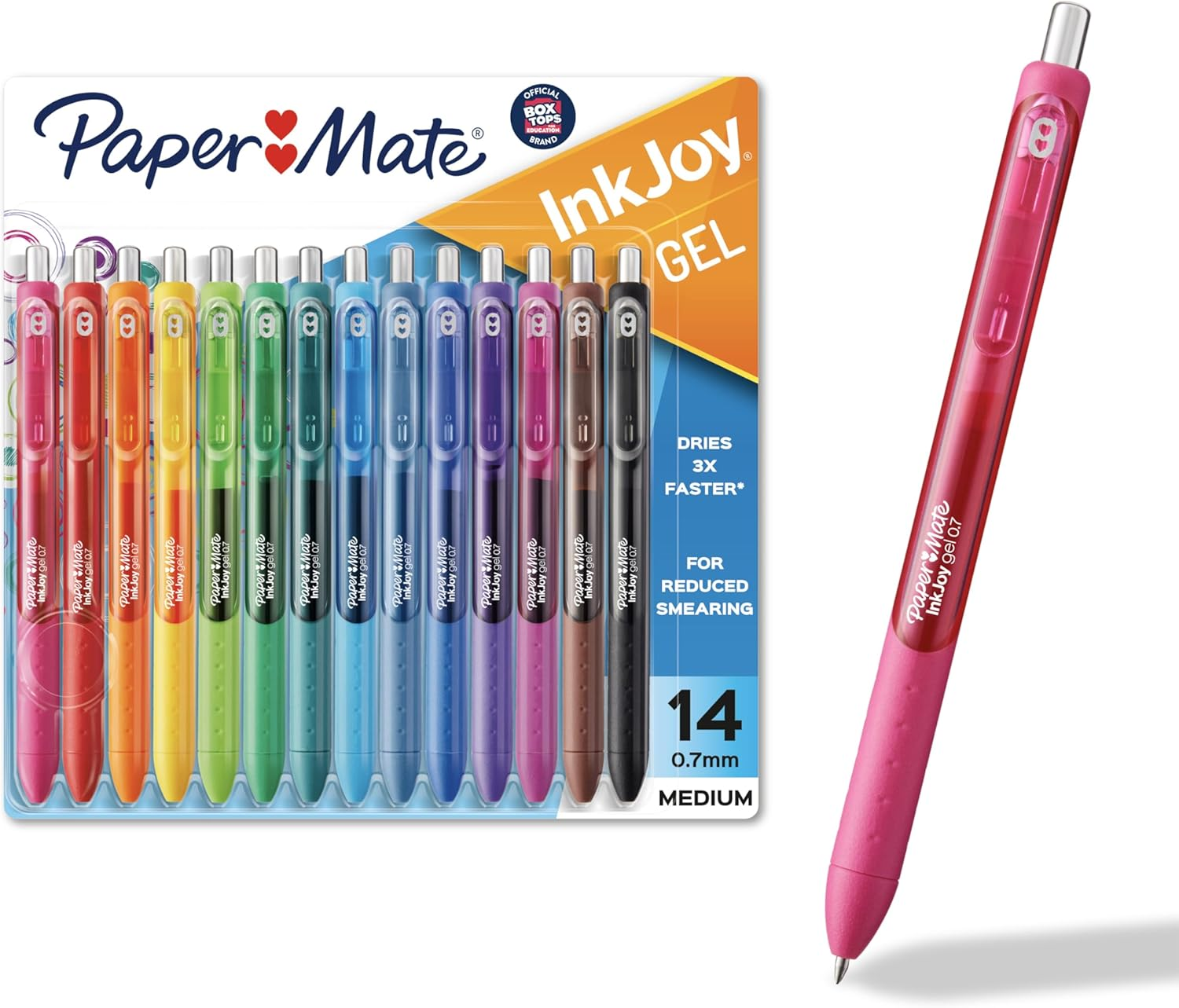 Paper Mate Colorful Gel Pens - Inkjoy Gel Pens Assorted Medium Point (0.7). Perfect for Vibrant Colored Writing and Sketching with Paper Mate Inkjoy 14 Count