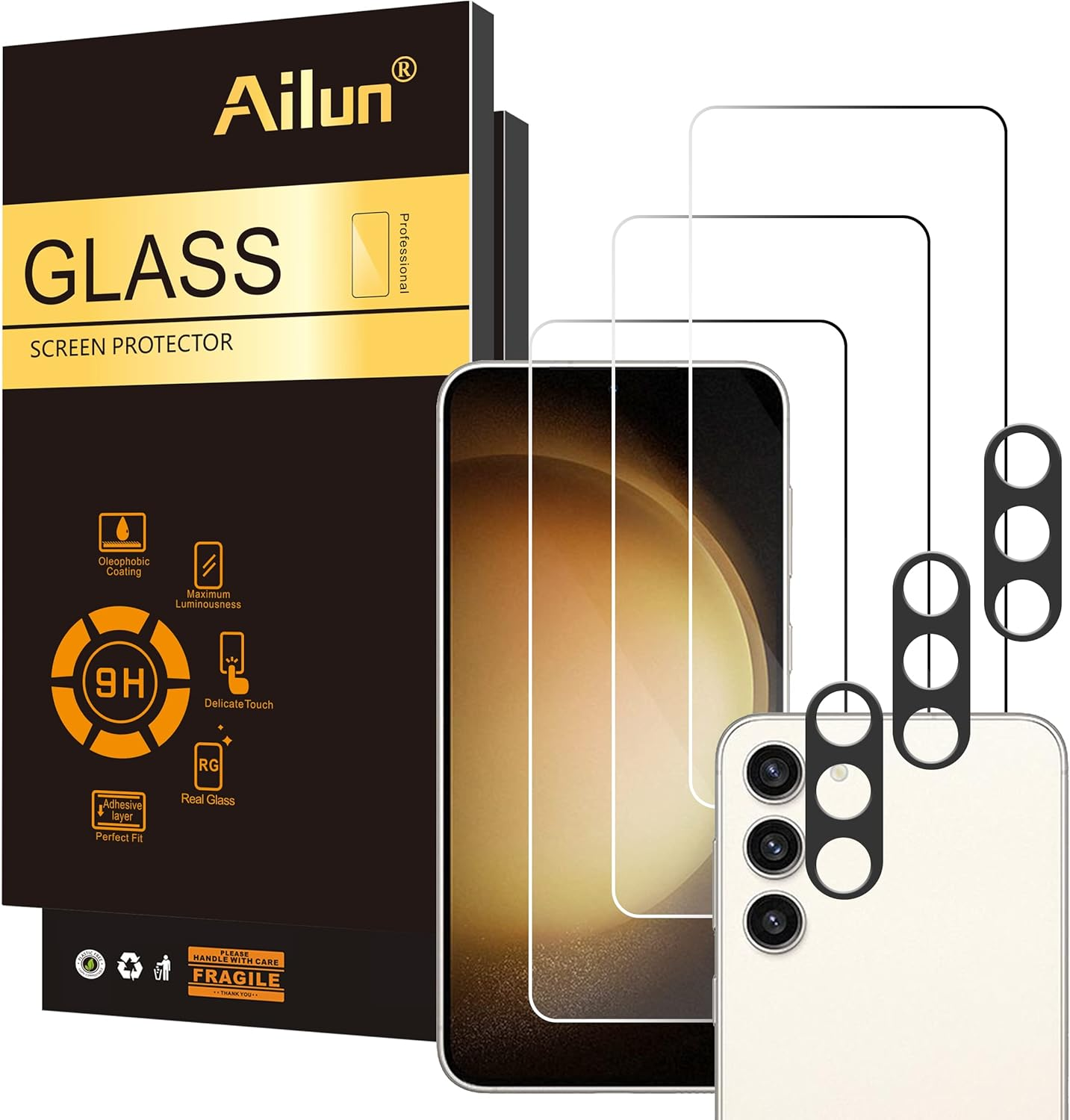 Ailun Screen Protector for Galaxy S23+/ S23 Plus [6.6 Inch] 3Pack + Clear