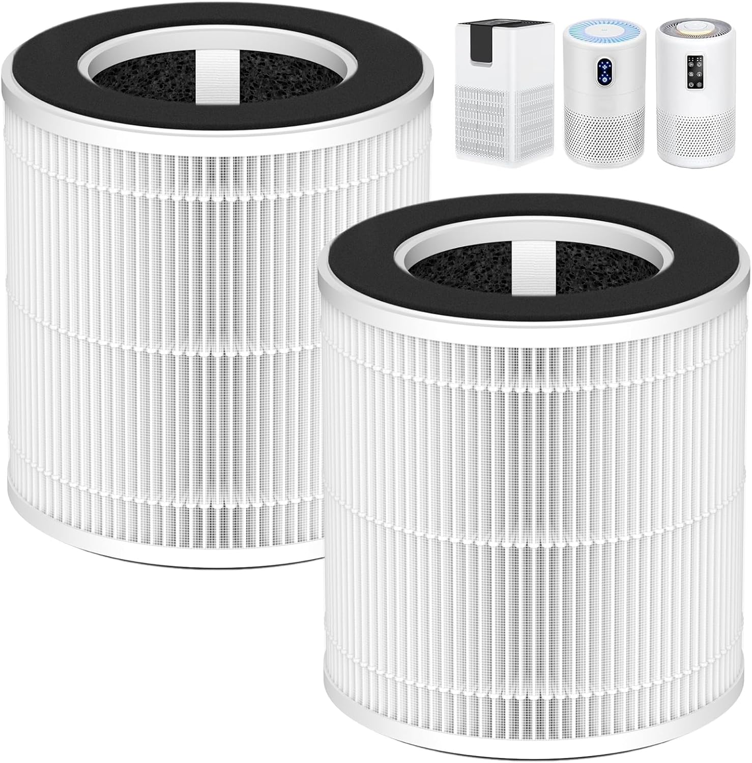 2 Pack B-D02L/M05 Replacement Filter Compatible with MOOKA B-D02L & M05, for VEWIOR B-D02U, for KOIOS B-D02L, for Tailulu D10 Air Purifier, H13 HEPA Filter for MOOKA B-D02L Replacement Filter