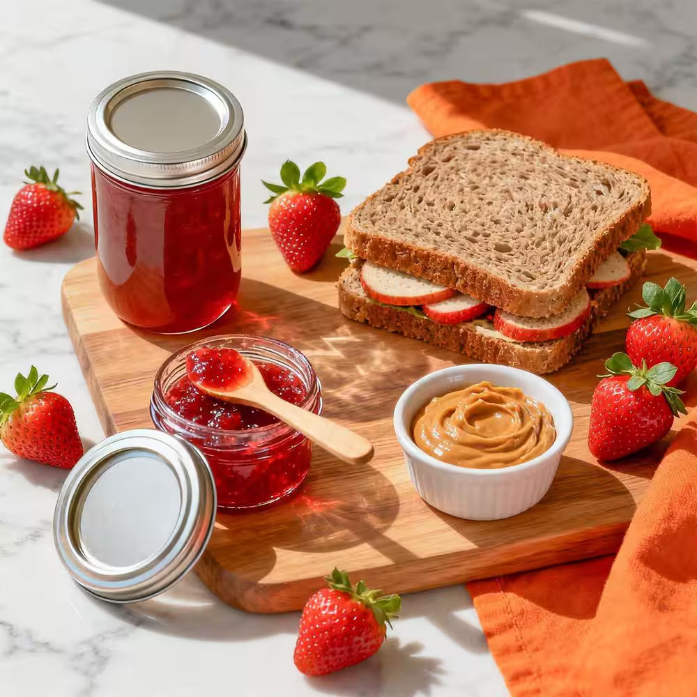4 Oz. Regular Mouth Mini Glass Mason Jars with Lids and Seal Bands for Spice, Honey, Jelly, Dessert, Clear (16-Pack)
