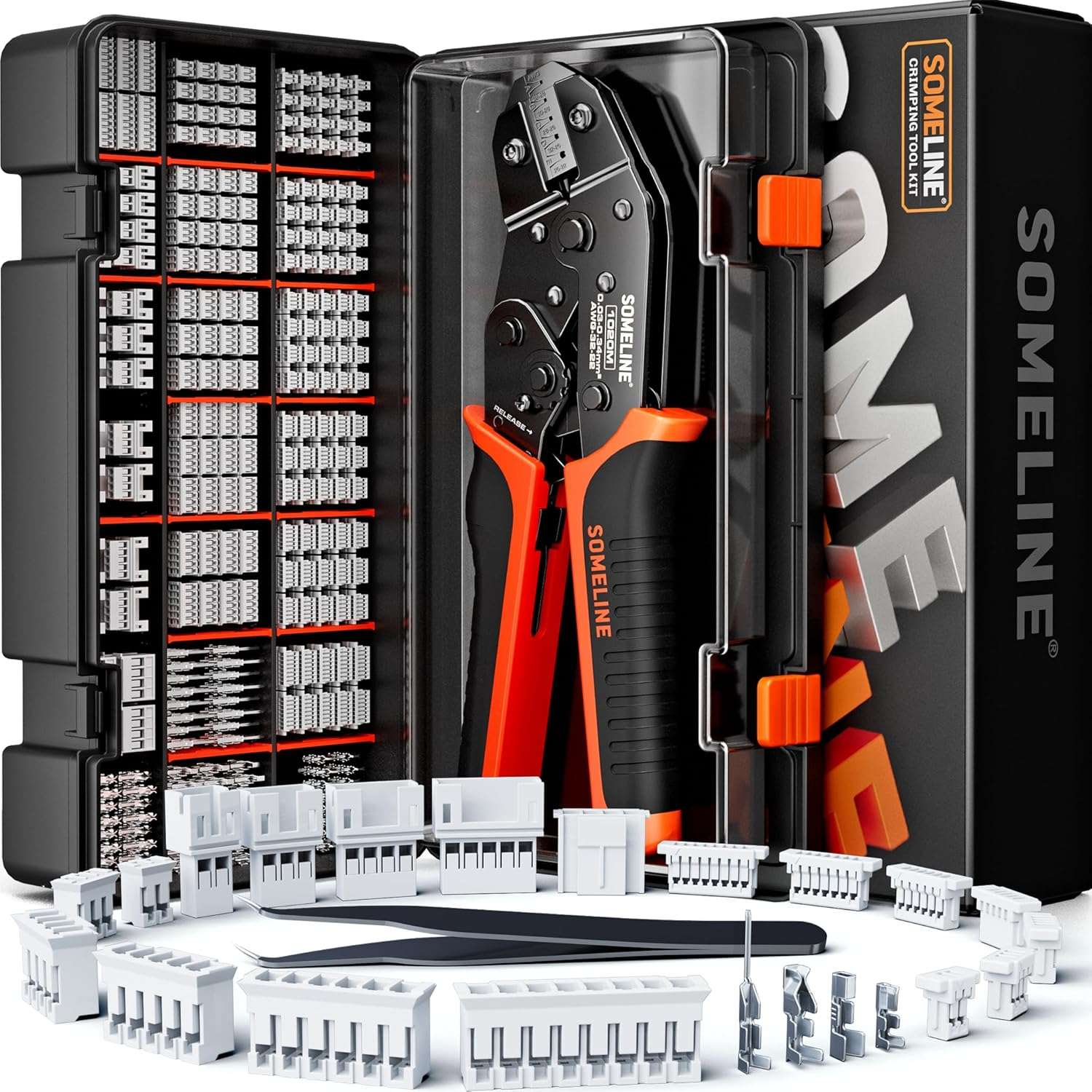 SOMELINE Crimp Tool Connector Kit, JST-SH 1.0Mm/Ph 2.0Mm Connector Set, 21 Types