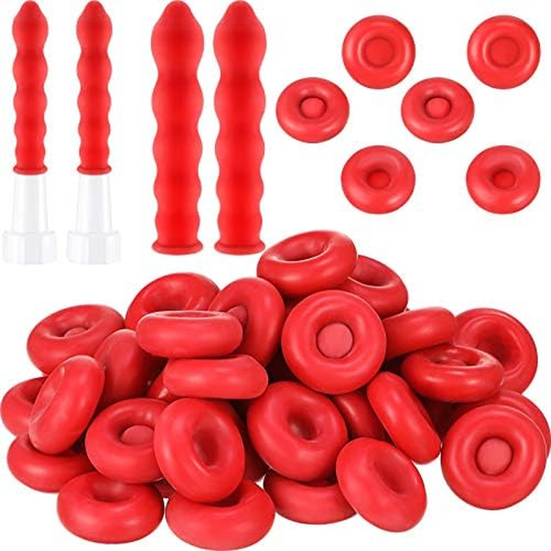 35 Pieces Caulk Cap Caulk Saver Finishing Tool Tube Covers Tube Caps for Sealing and Preserving, Red