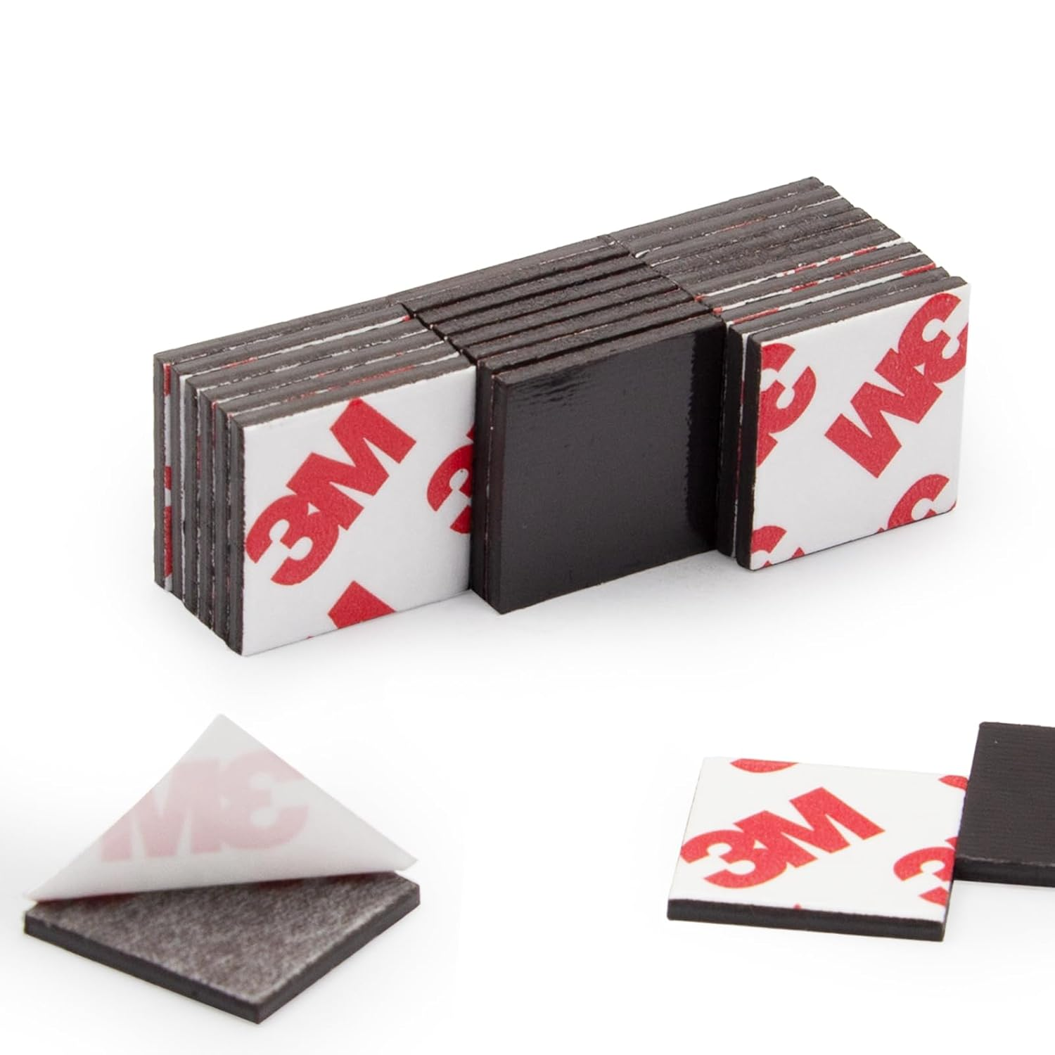 Magnetic Squares with 3M Adhesive Backing(96 PCS Each 3/4