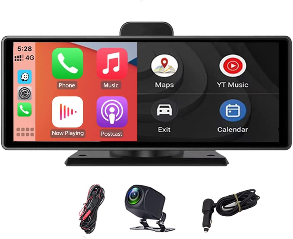10" Portable Car Radio Touchscreen Dash Cam Wireless Carplay & Android Auto C... - Picture 14 of 14