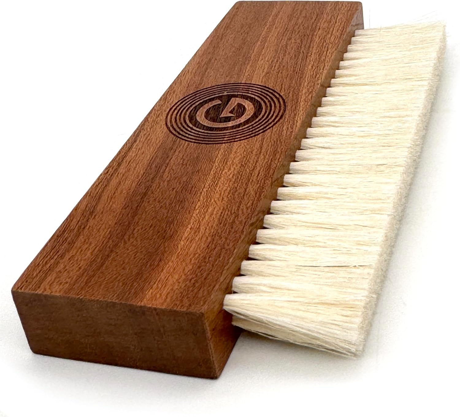 Groovewasher'S the Goat Record Cleaning Brush | Anti-Static Natural Goat Hair Brush & Walnut Handle | Use Wet to Apply Record Cleaner Fluid, Dry to Remove Dust | Pair with Record Cleaning Kits