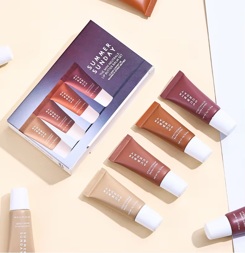 Wholesale Four-Piece Lip Gloss Set, Hydrating and Lustrous Makeup, Waterproof, Long-Lasting and No Smudging