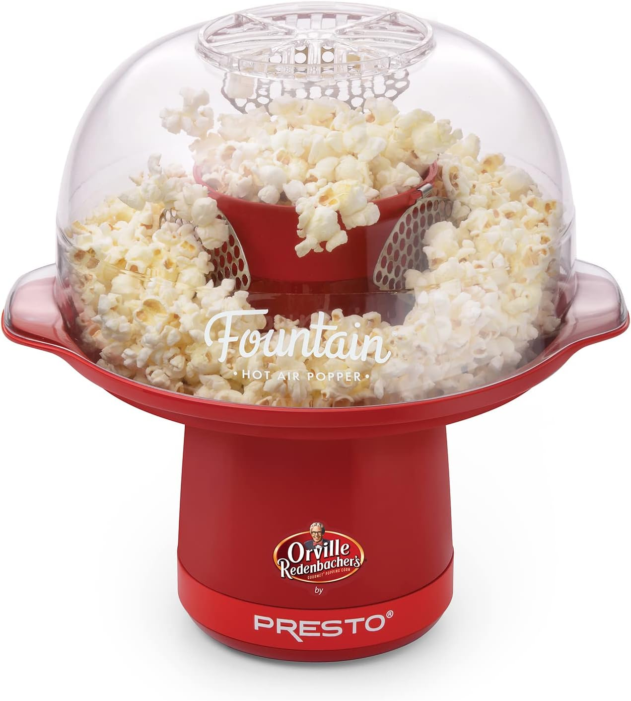 Palomitera De Aire Caliente Rojo Fountain De Orville Redenbacher De 20 Tazas