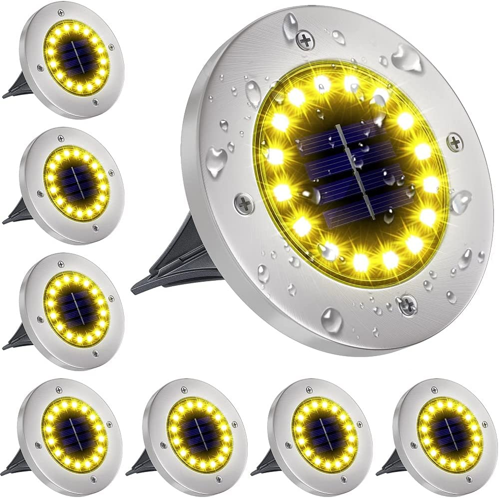 NFESOLAR Solar Outdoor Lights with 16 LEDs, Blue Color Bright Solar Ground Li... - Picture 10 of 13