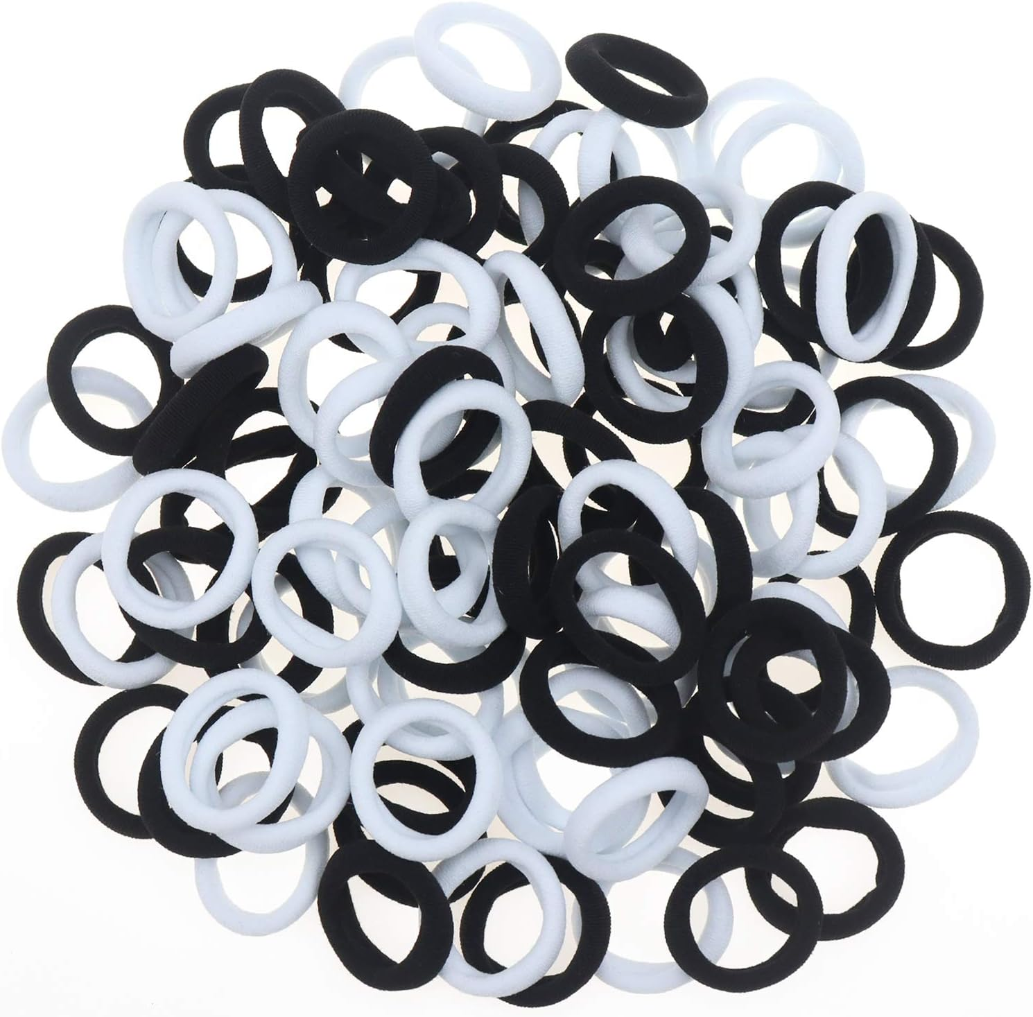 100 Pack Pink Color Nylon Elastics Hair Bands for Baby Girls' Small Hair Ropes - Picture 7 of 16