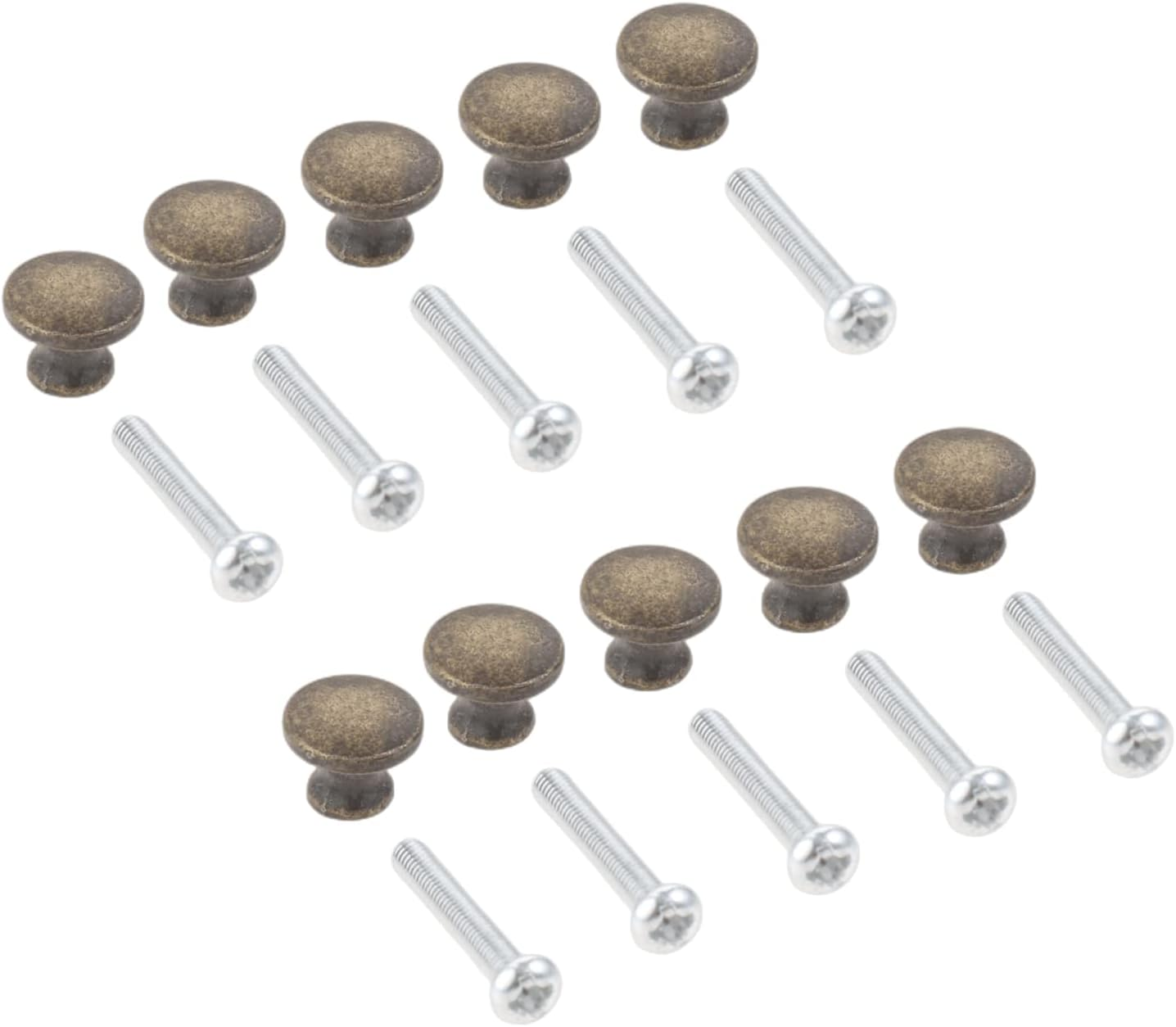 Dophee 10-Pack Mini Drawer Knobs, Antique Jewelry Box Pulls Wooden Cases Cabinet