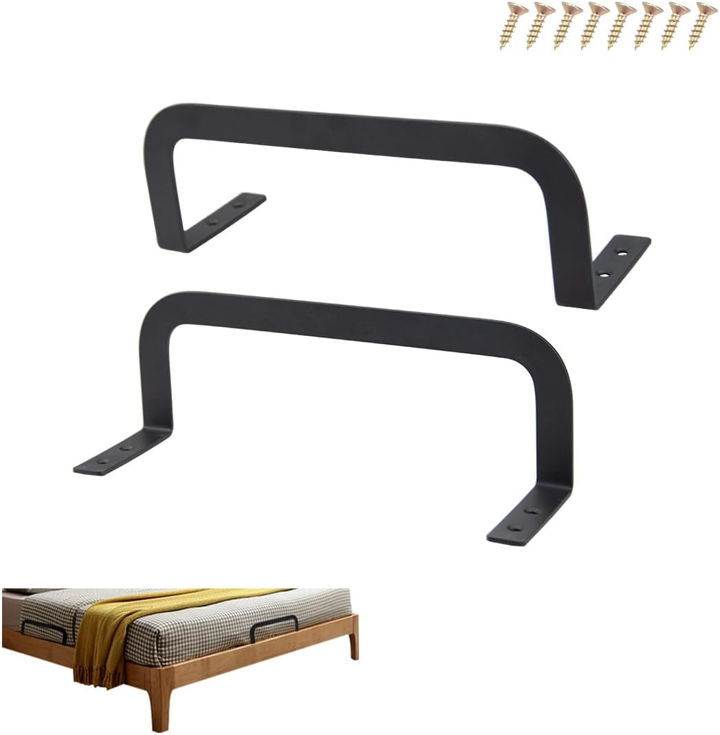 Mattress Slide Stopper,2 Pcs Mattress Retainer Bar Bracket, Metal Mattress Stabi