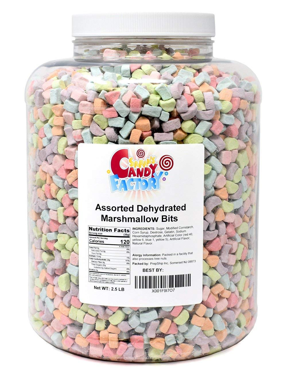 Assorted Dehydrated Marshmallow Bits in Jar (2.5 Pound (Pack of 1))