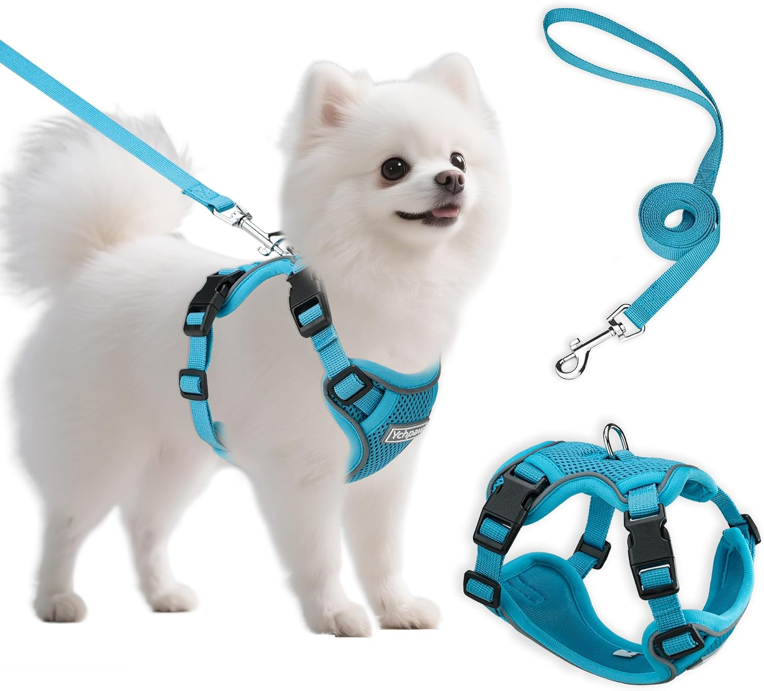 arnes y correa para perro pequeno chaleco reflectante transpirable ajustable s