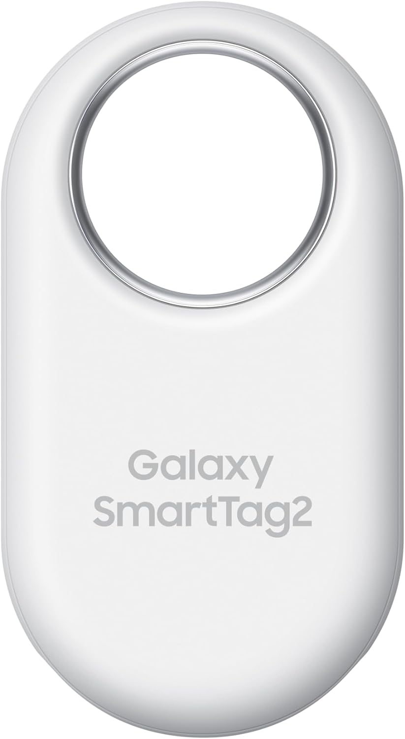 Samsung Galaxy Smarttag2, Bluetooth Tracker, Smart Tag Tracking Device, Item Finder for Keys, Wallet, Luggage, Pets, Use W/ Phones and Tablets Android 11 or Later, 2023, 1 Pack, White
