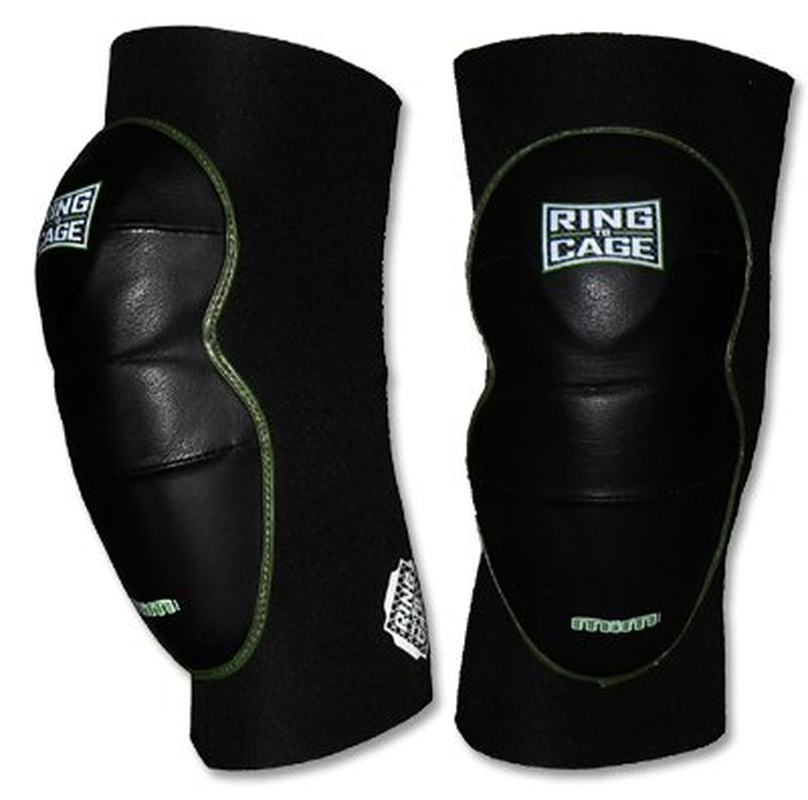 Deluxe Mim-Foam Knee Pads - Leather for MMA Grappling Jiu Jitsu-X-Large
