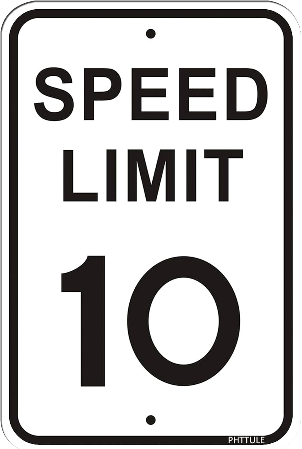 Speed Limit 10 MPH Sign 12 X 18 Inches Slow down Sign Reflective 40Mil Aluminum Professional Printing UV Coating