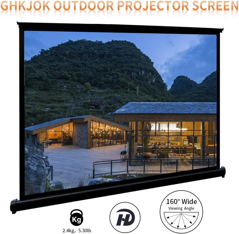 Movie Screens for Projectors Outdoor, Portable Projector Screen, 50 inch 4:3 ... - Picture 9 of 14