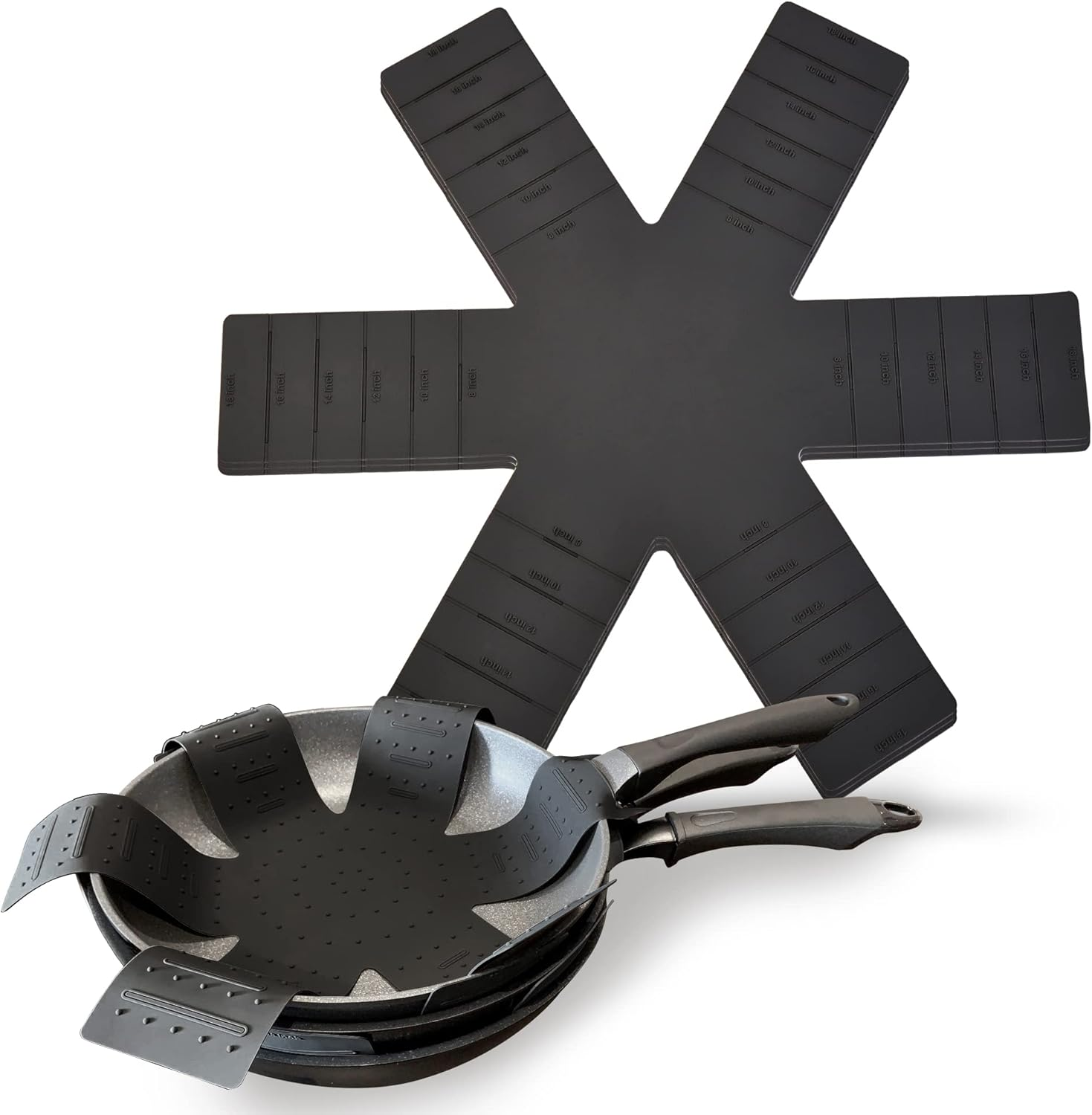 Stackable Pot and Pan Protectors, 3-Pack Anti-Slip Cookware Dividers