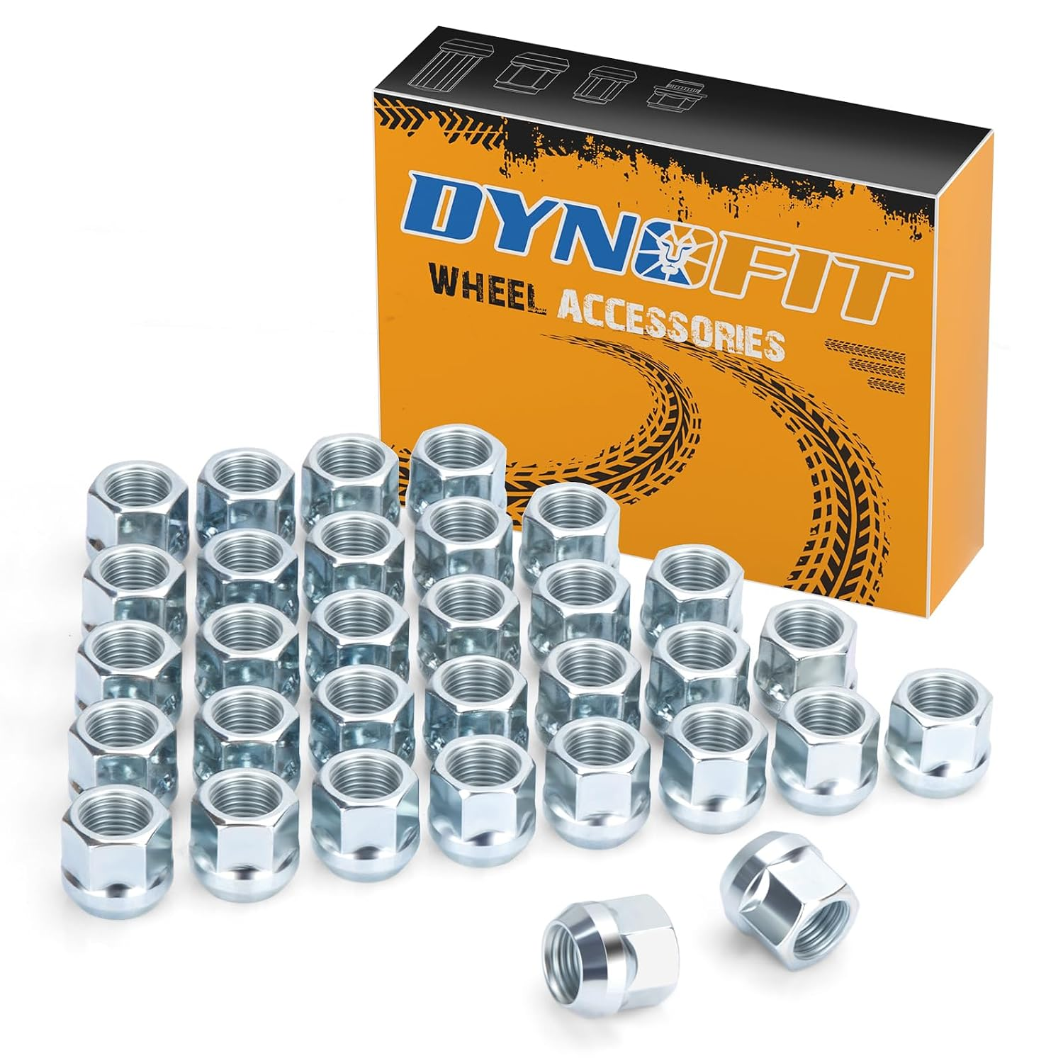 9/16-18 Open End Lug Nuts Set for Dodge Ram 1500 2500 3500 2002-2011, 32pcs Zinc Open Ended Nuts fit Dokata 2005-2011,Durango 2004-2009, 19mm Hex Aftermarket Lugnut fit 5&6&8 Lug Rim Wheel