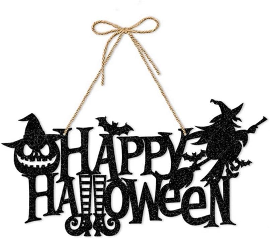 Halloween Hanging Decorations, Spider Pumpkin Ghost Bat Decorations, Plastic Halloween Hanging Ornament for Home Bar Shop Style
